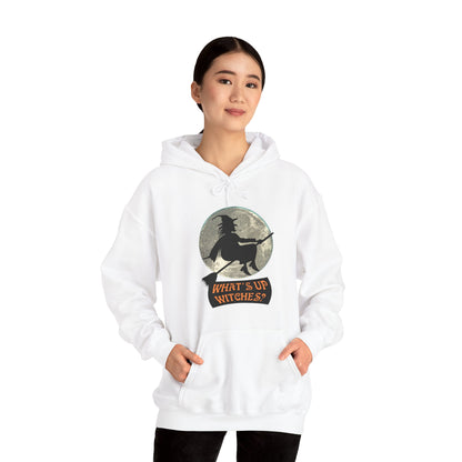 What Up Witches Hooded Sweatshirt - DUGO