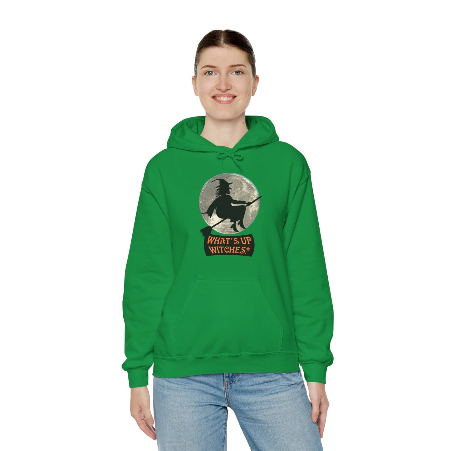 What Up Witches Hooded Sweatshirt - DUGO