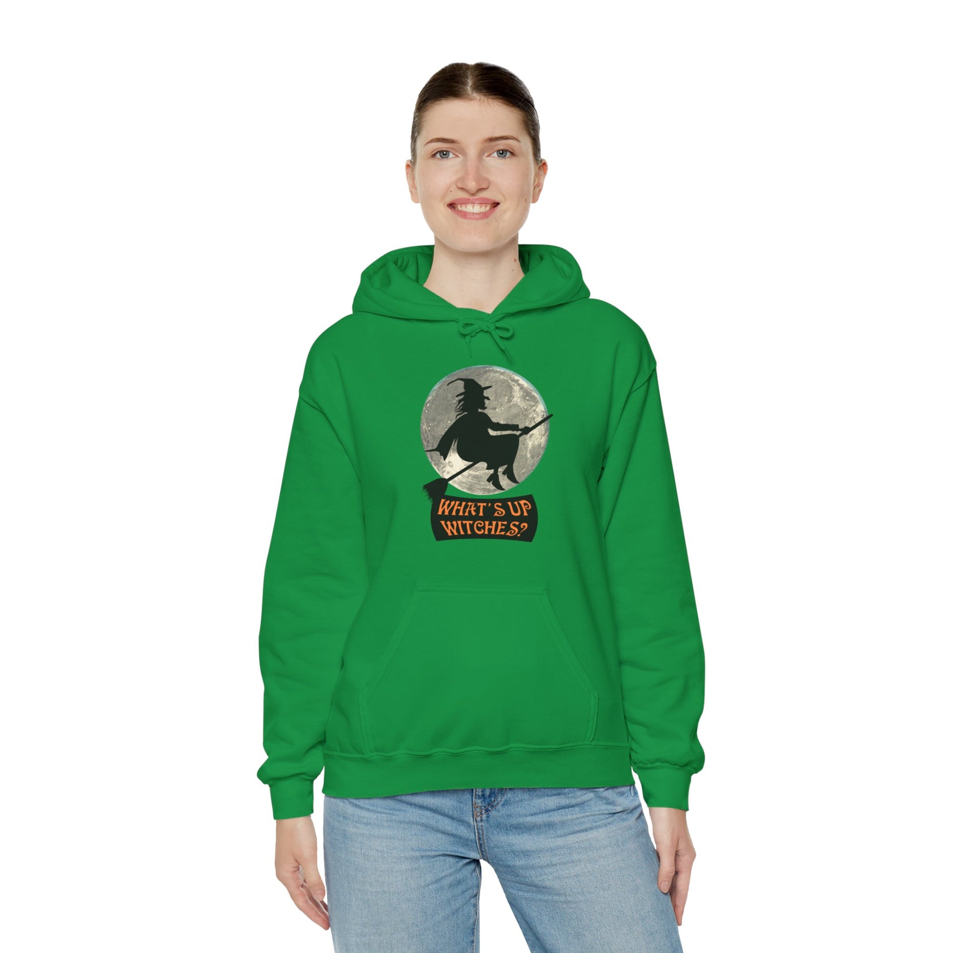 What Up Witches Hooded Sweatshirt - DUGO