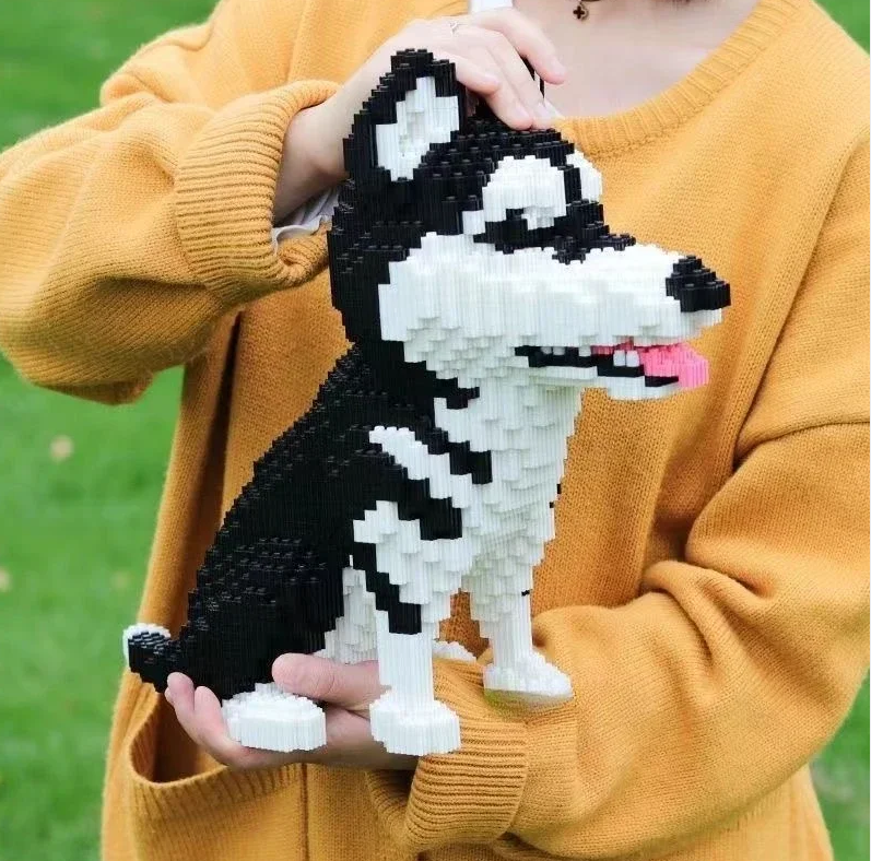 Animal Building Blocks Mini Dog Husky Pet - DUGO