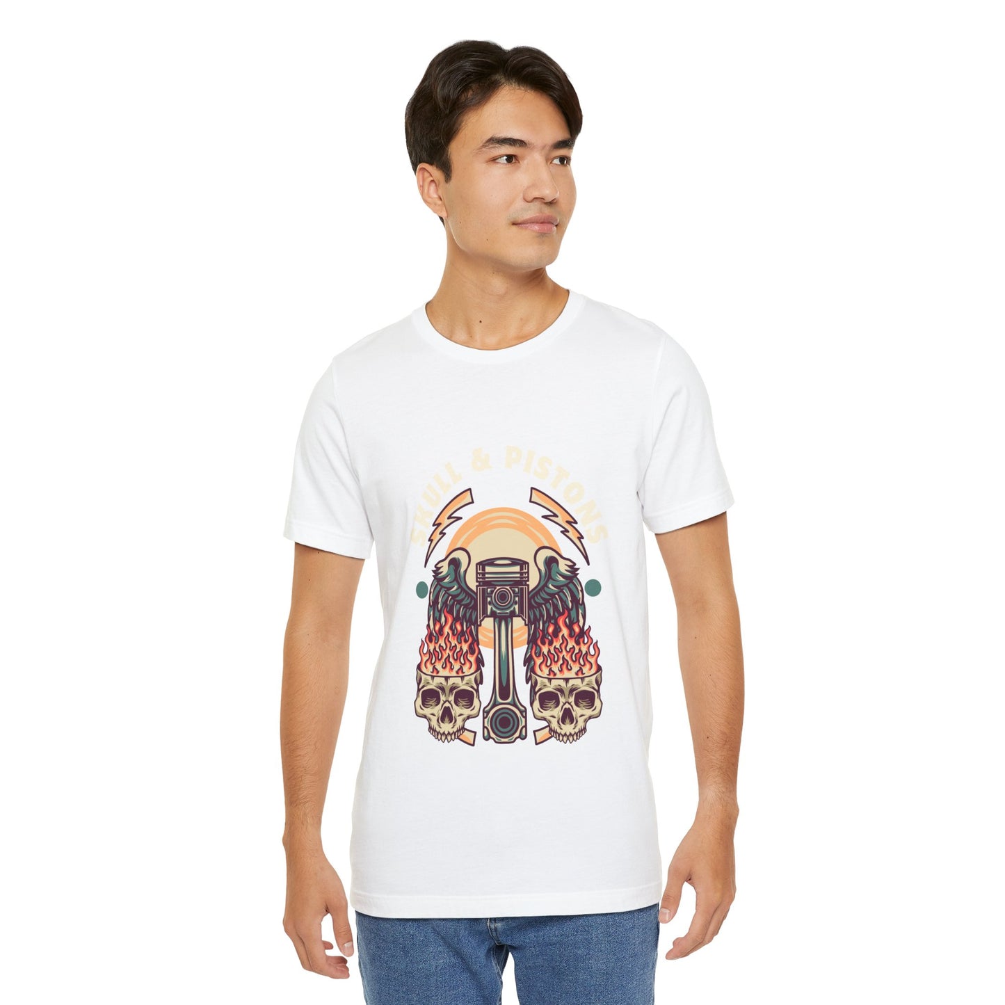 Skull Pistone Short Sleeve Tshirt - DUGO