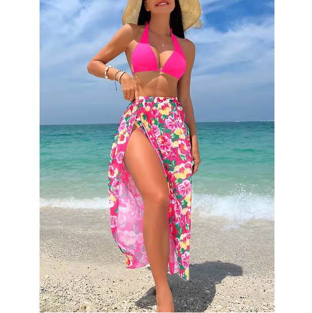 Bikini Long Skirt Swimsuit Women Swimwear Female