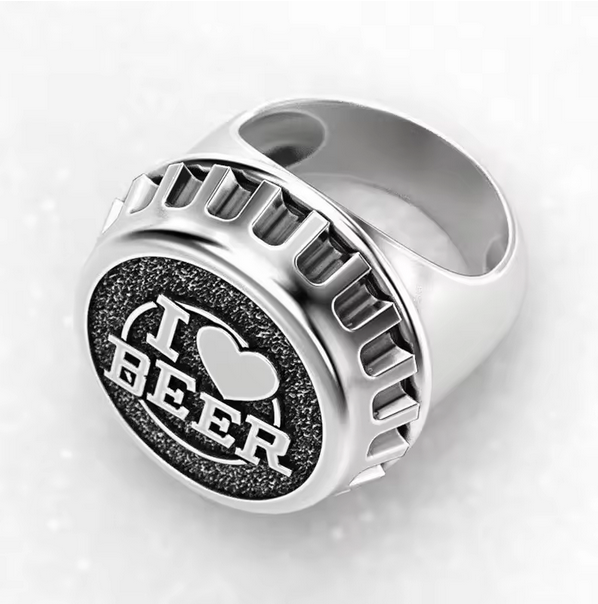 Personalized Creativity Lovely 3D Ring Beer Bottle Cap Ring Fashion Jewelry