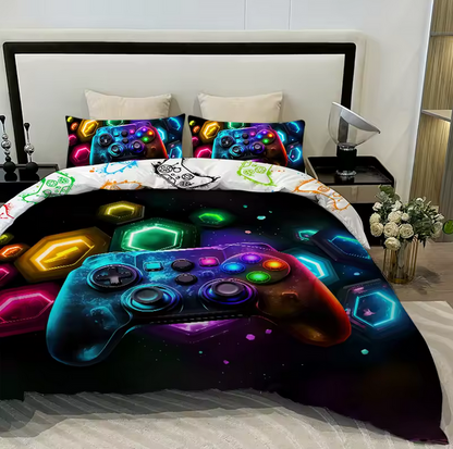 Space Fragment Bedding Set Game Console Duvet Cover And Pillowcases
