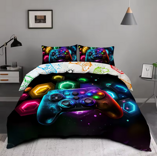Space Fragment Bedding Set Game Console Duvet Cover And Pillowcases