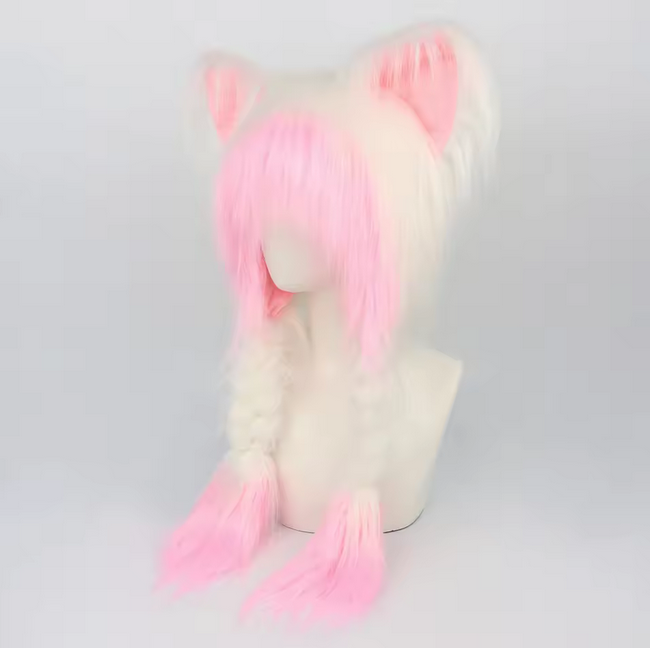 Plush Novelty Animal Hat Fursuit Fur Cat Ears Headwear Plush Warm