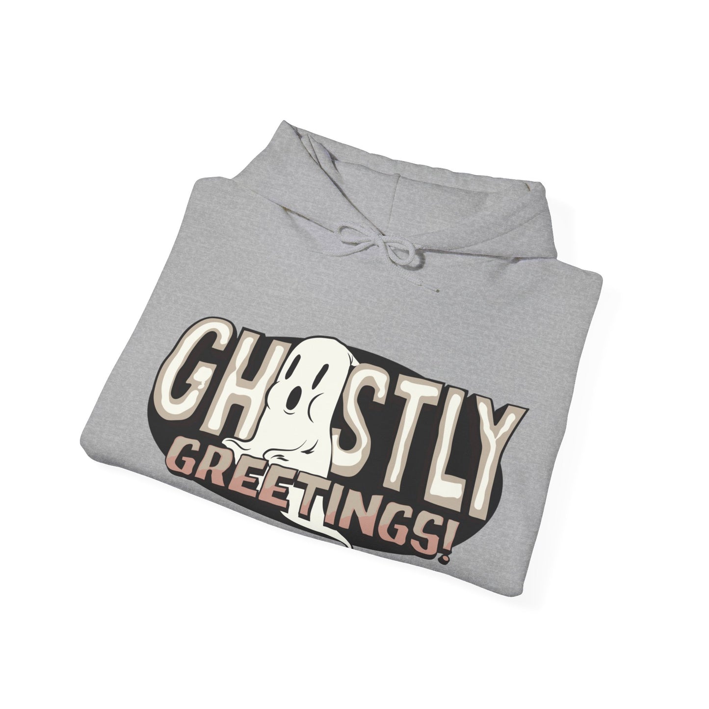 Ghostly Greetings Funny Hooded Sweatshirt - DUGO