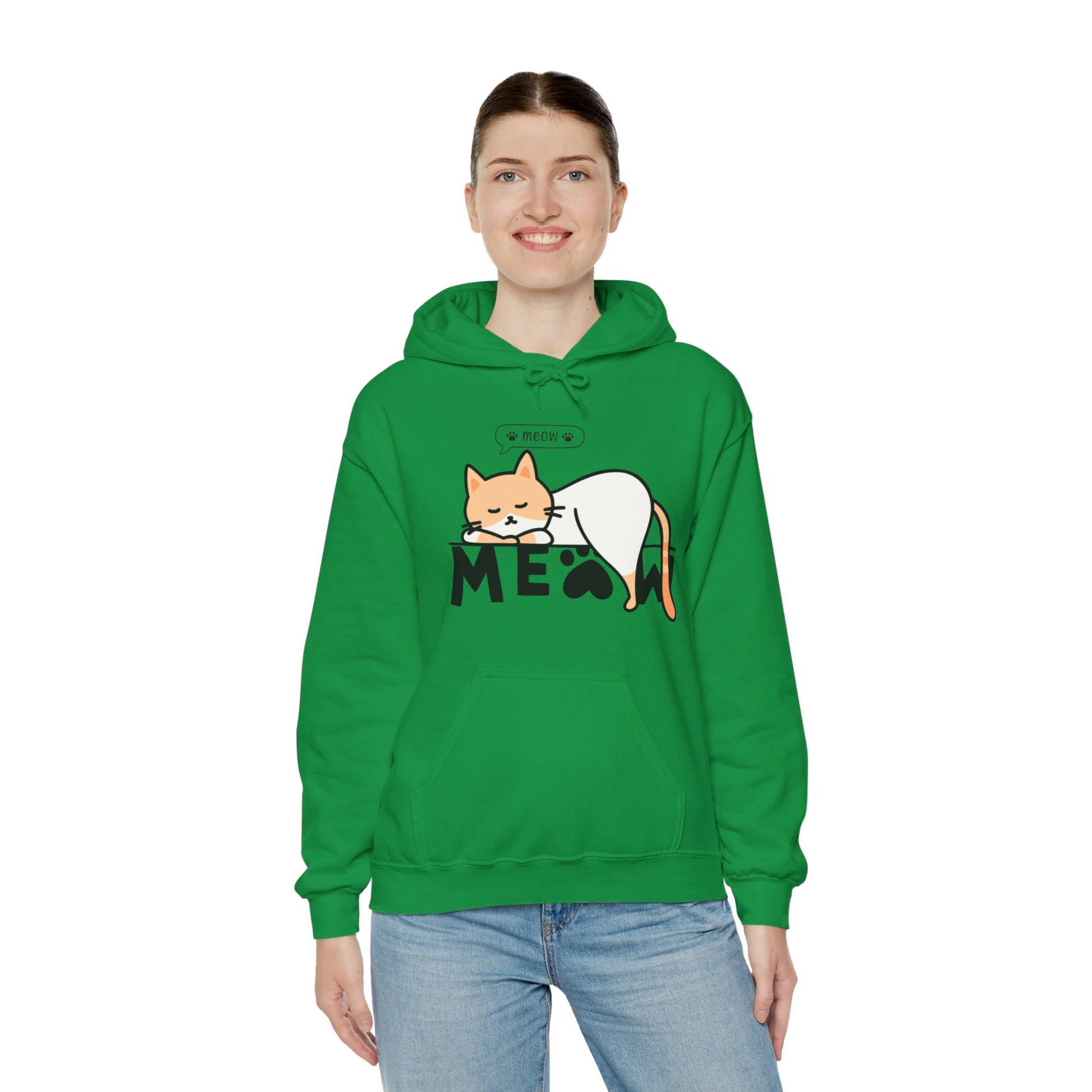 Meow Meow Hooded Sweatshirt - DUGO