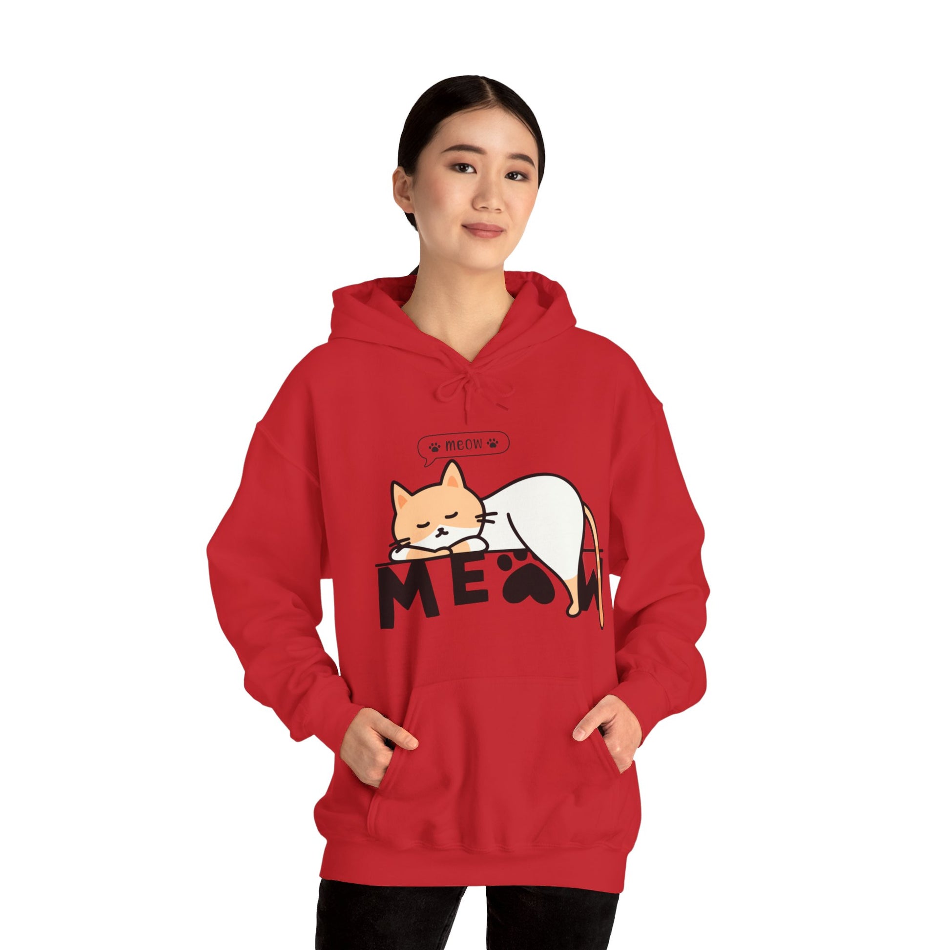 Meow Meow Hooded Sweatshirt - DUGO