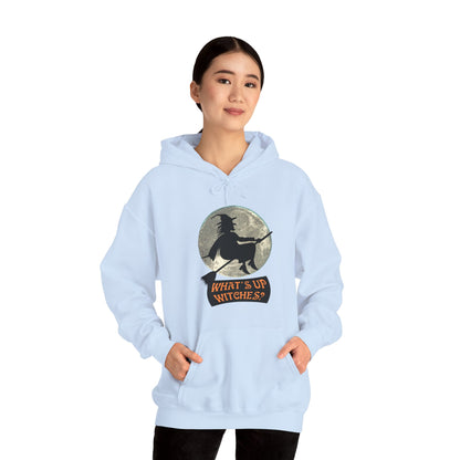 What Up Witches Hooded Sweatshirt - DUGO