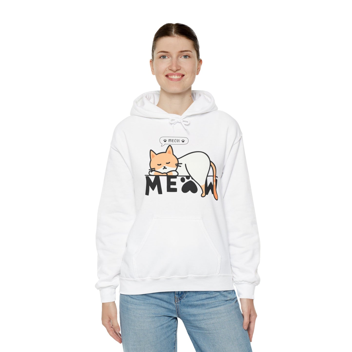 Meow Meow Hooded Sweatshirt - DUGO