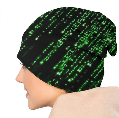 Knitted Hat Binary Code Beanie Cap The Matrix Neo Anderson