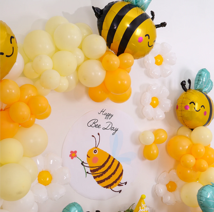 Bee Balloon Arch Set Milk Yellow Big Bee Daisy Balloon