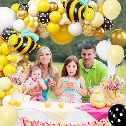 Autumn Fall Bee Yellow Latex Balloons Garland Arch Kit Anniversaire