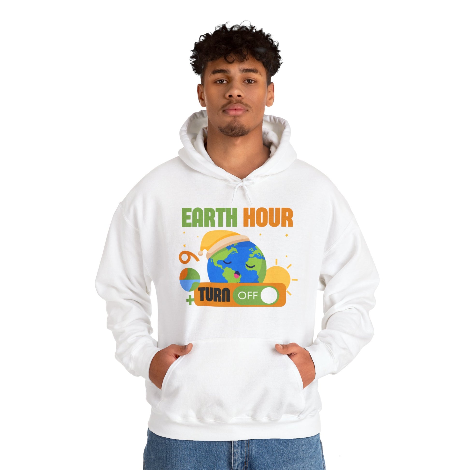 Earth Hour Hooded Sweatshirt Fashion - DUGO