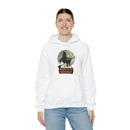 What Up Witches Hooded Sweatshirt - DUGO