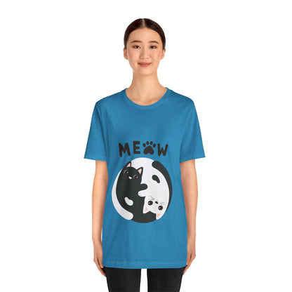 Meow Cat Short Sleeve Tshirt Fashion - DUGO