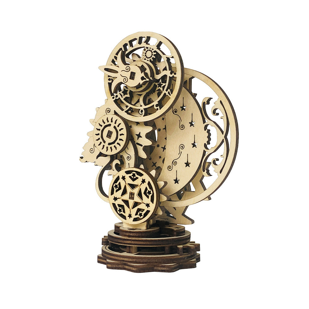 Mechanical Punk Clock Wooden Three Dimensional Puzzle - DUGO