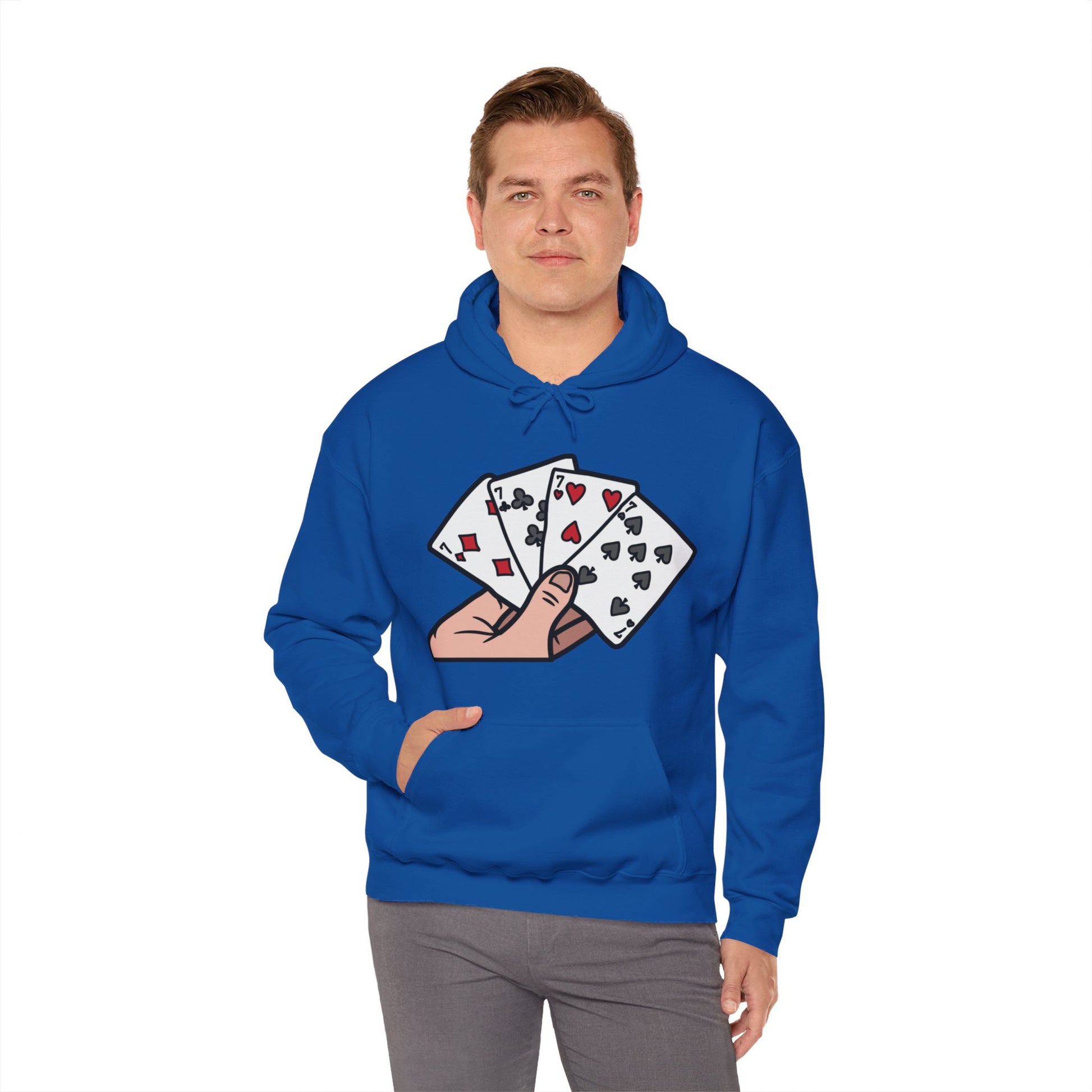 Poker Hooded Sweatshirt Fashion - DUGO