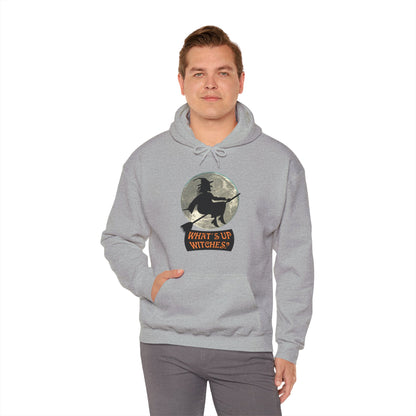 What Up Witches Hooded Sweatshirt - DUGO