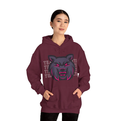 Team Sports Wolf Head Hooded Sweatshirt - DUGO