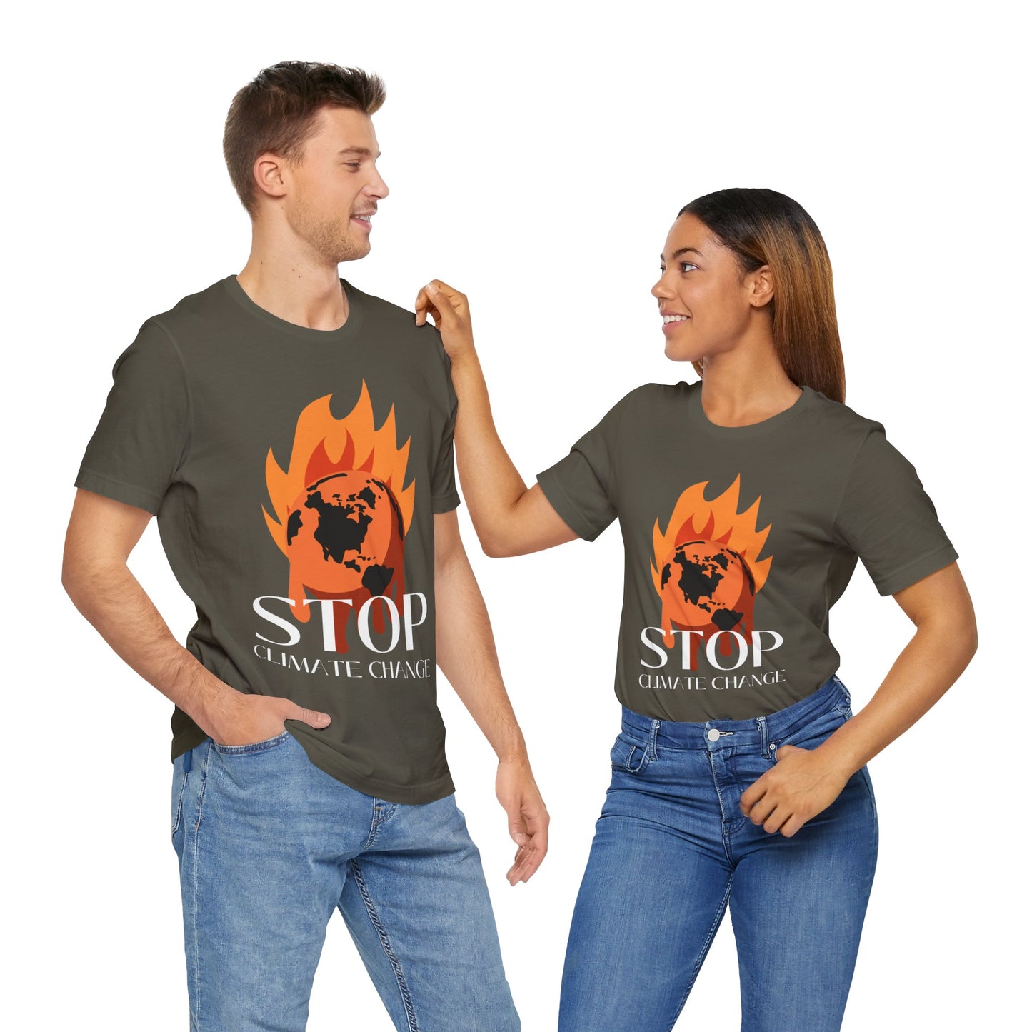 Stop Climate Change Short Sleeve Tshirt - DUGO