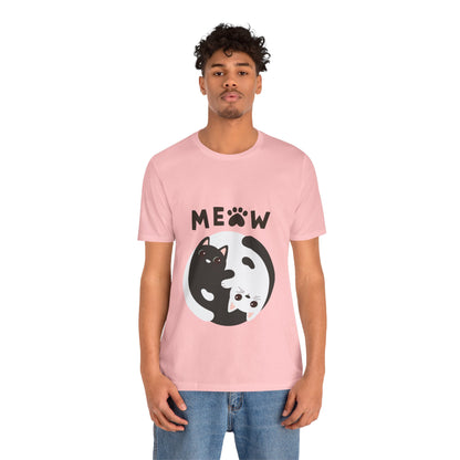 Meow Cat Short Sleeve Tshirt Fashion - DUGO