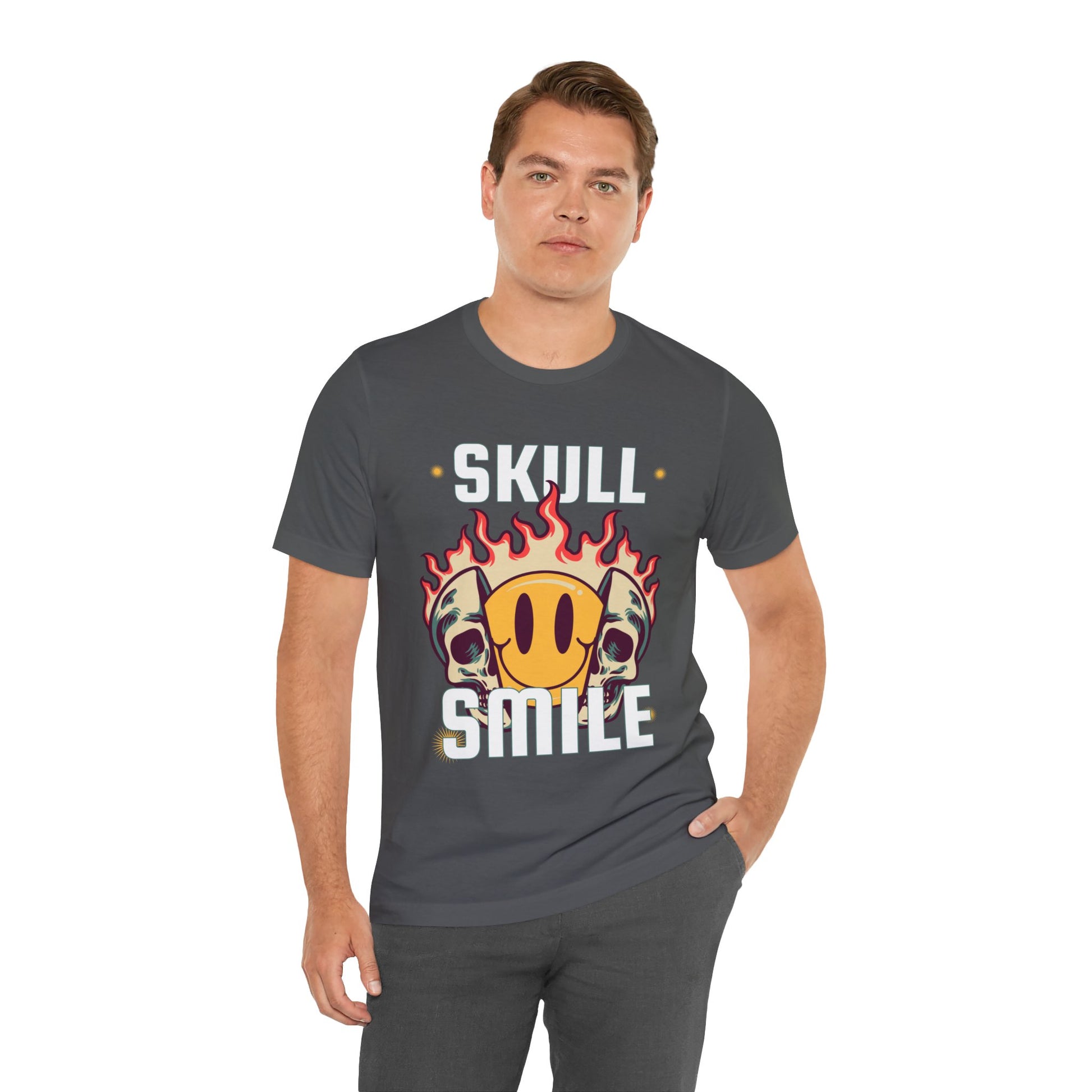 Skull Smile Short Sleeve Tshirt - DUGO