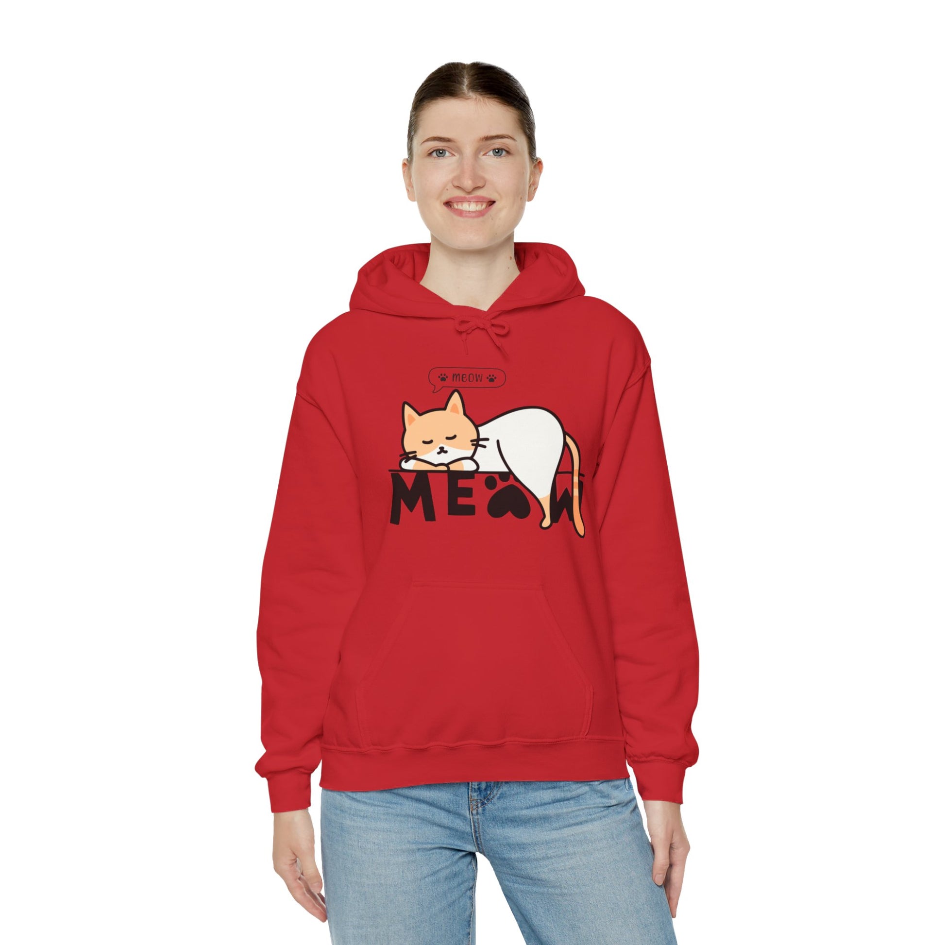 Meow Meow Hooded Sweatshirt - DUGO