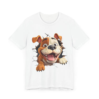 Cute Funny Dog Coming Out Of A Hole Tshirt