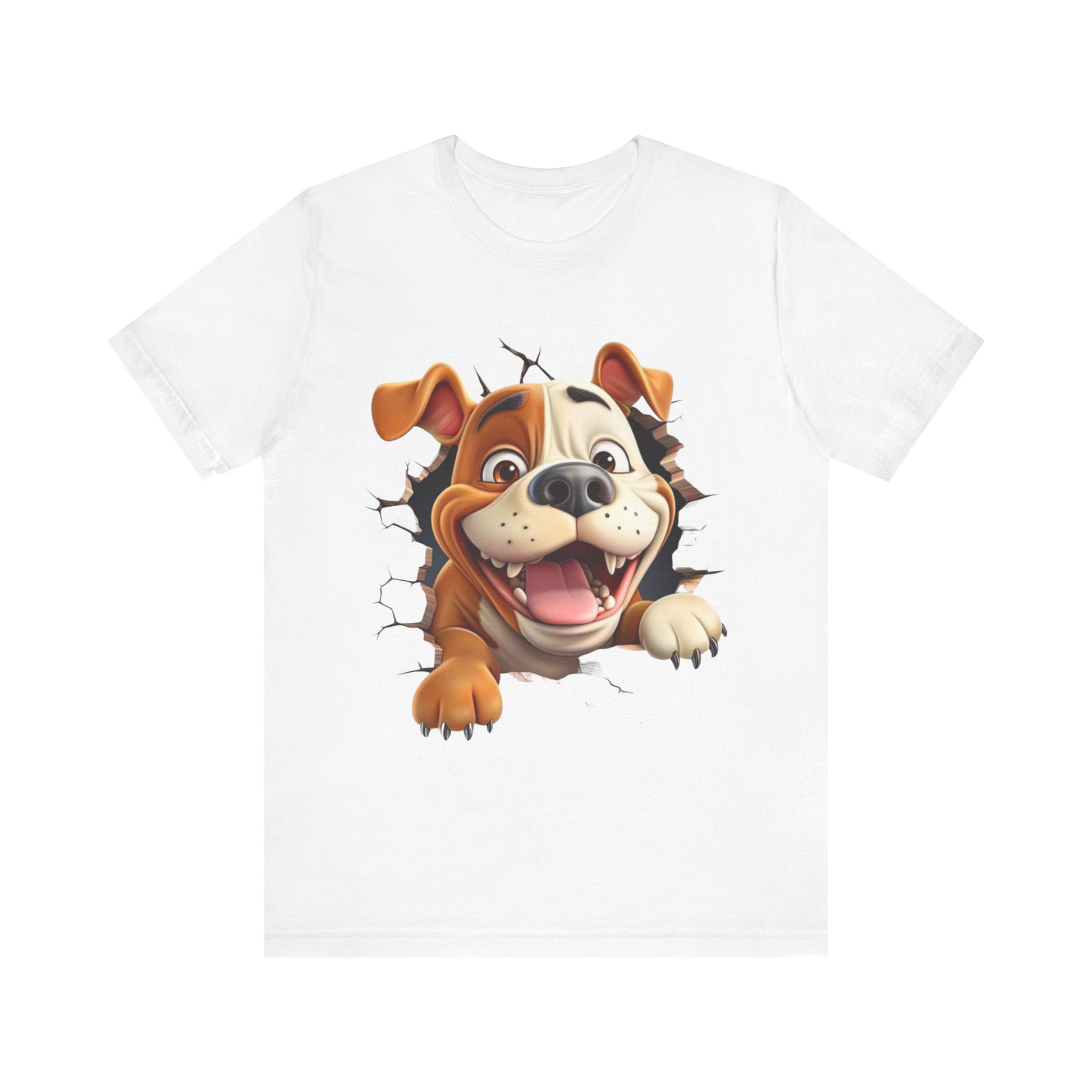 Cute Funny Dog Coming Out Of A Hole Tshirt