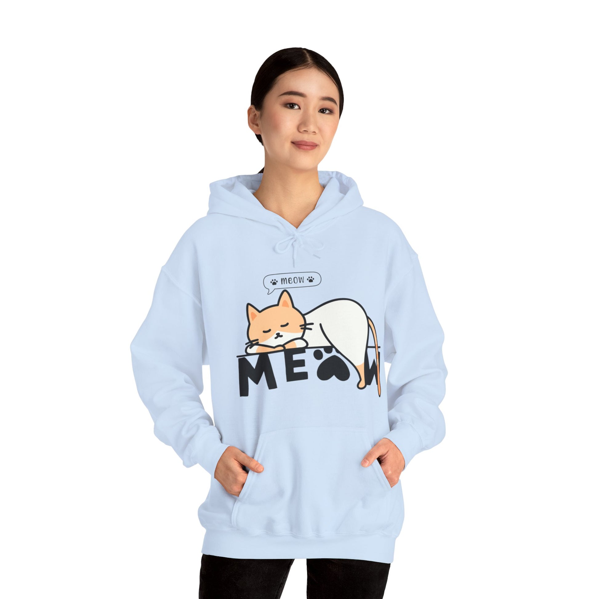 Meow Meow Hooded Sweatshirt - DUGO