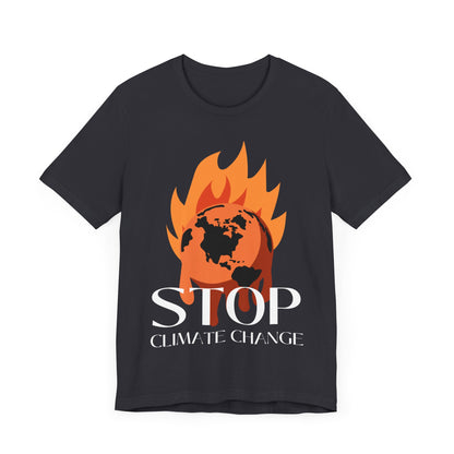 Stop Climate Change Short Sleeve Tshirt - DUGO