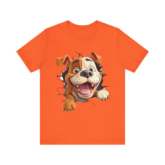 Cute Funny Dog Coming Out Of A Hole Tshirt