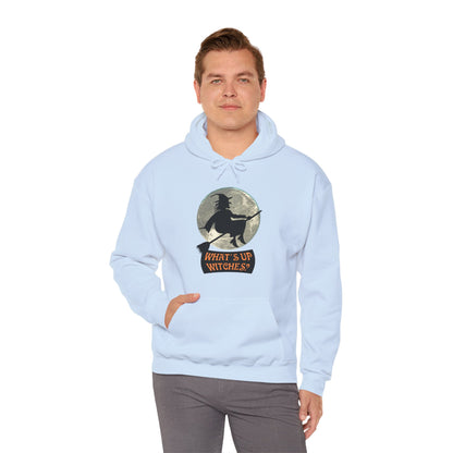 What Up Witches Hooded Sweatshirt - DUGO