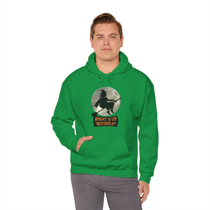 What Up Witches Hooded Sweatshirt - DUGO