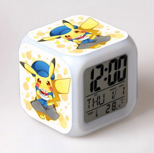 Pokemon Pikachu LED Glowing Alarms For Children Bedroom