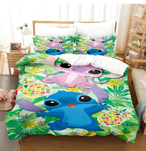 Disney Stitch Bedding Set Duvet Covers Pillowcases Cartoon For Bedroom - DUGO