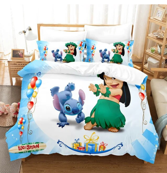 Disney Lilo Stitch Bedding Set Duvet Covers Pillowcases Cartoon For Bedroom