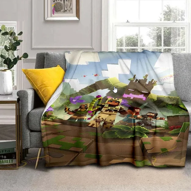 Minecraft Blankets For Beds Thin Blanket Rug For Living Room