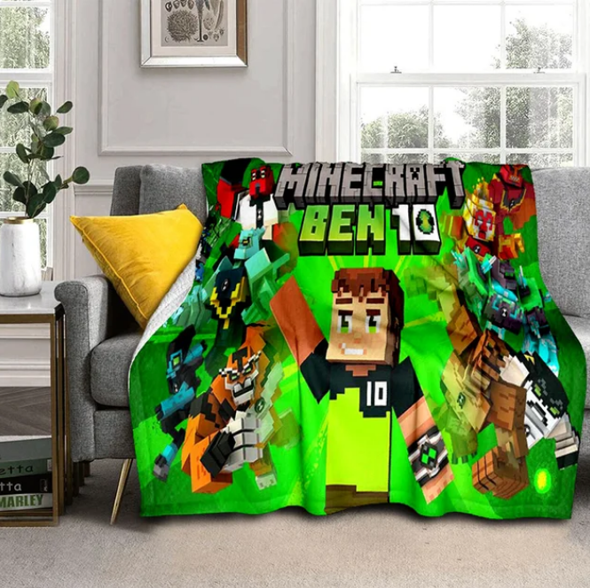 Minecraft Ben 10 Soft Throw Blanket For Home Bedroom