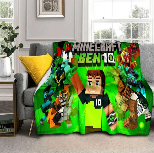 Minecraft Ben 10 Soft Throw Blanket For Home Bedroom