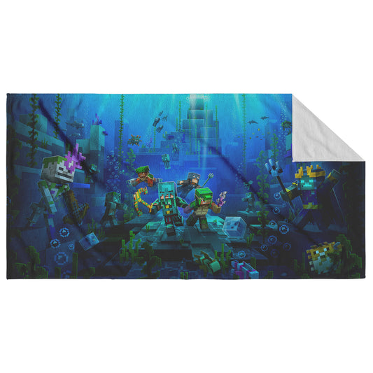 Beach Towel Minecraft Under The Ocean - DUGO