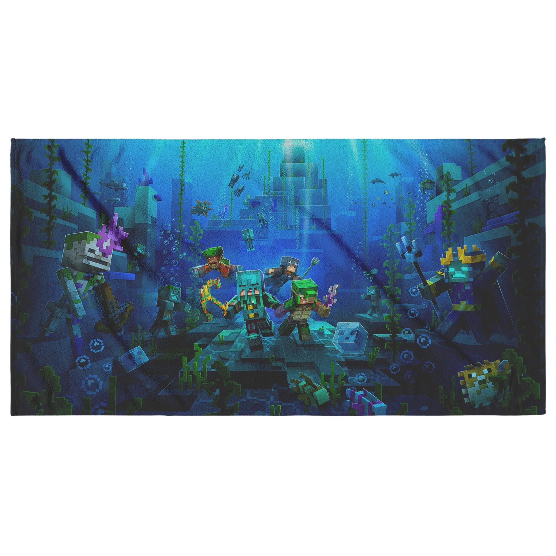 Beach Towel Minecraft Under The Ocean - DUGO