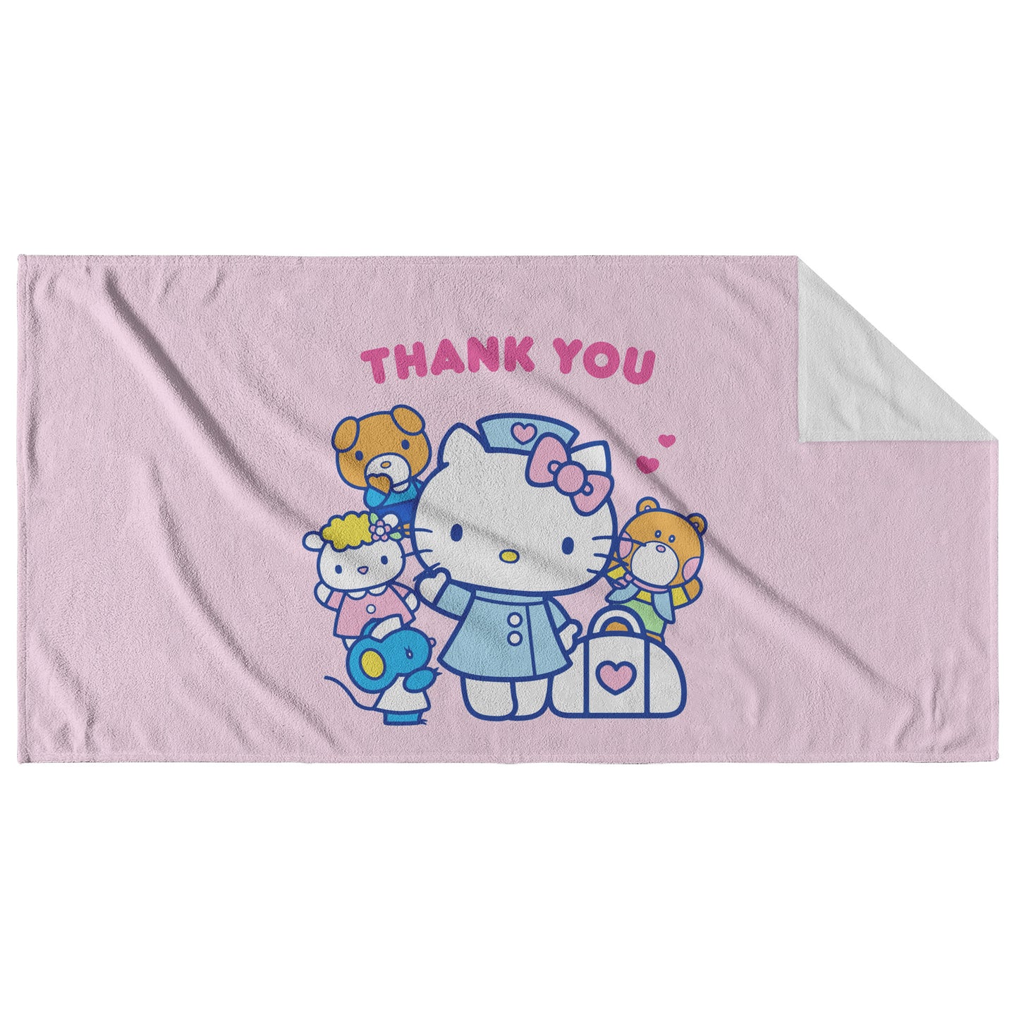 Beach Towel Thank You Print Hello Kitty - DUGO