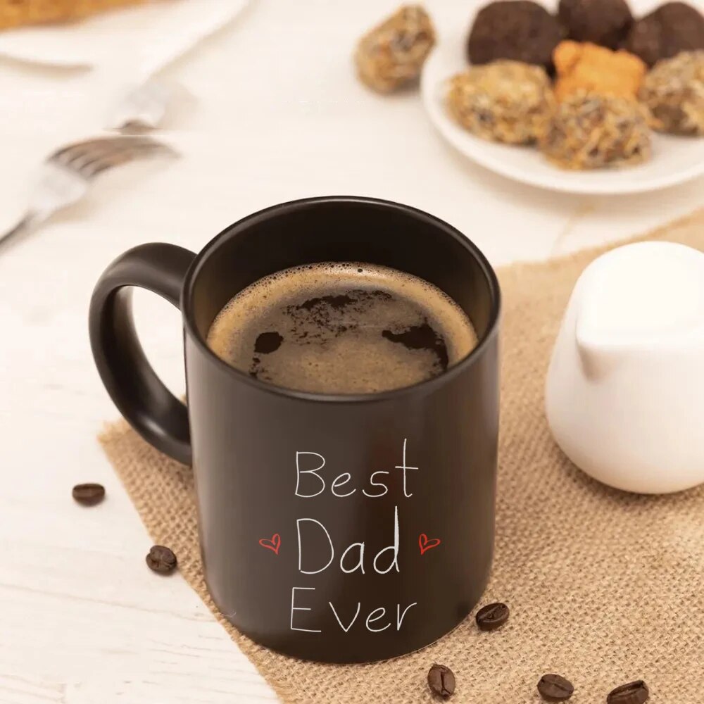 Best Dad Ever Black Ceramic Coffee Mug