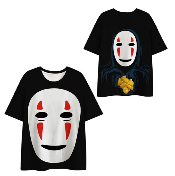 Anime Faceless Man 3D Print Spirited Away Tshirt Funny