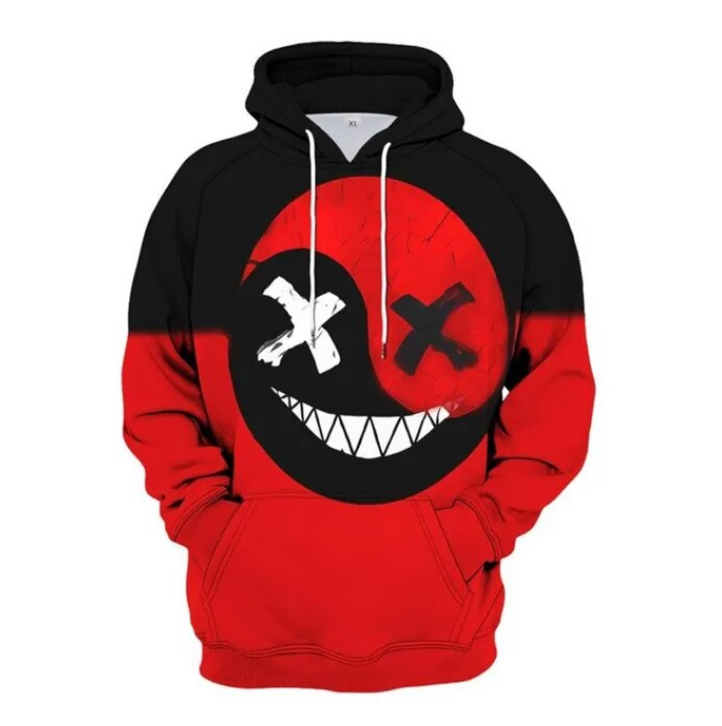 Men Fashion Casual Funny Pullover Hip Hop Hoodie XOXO