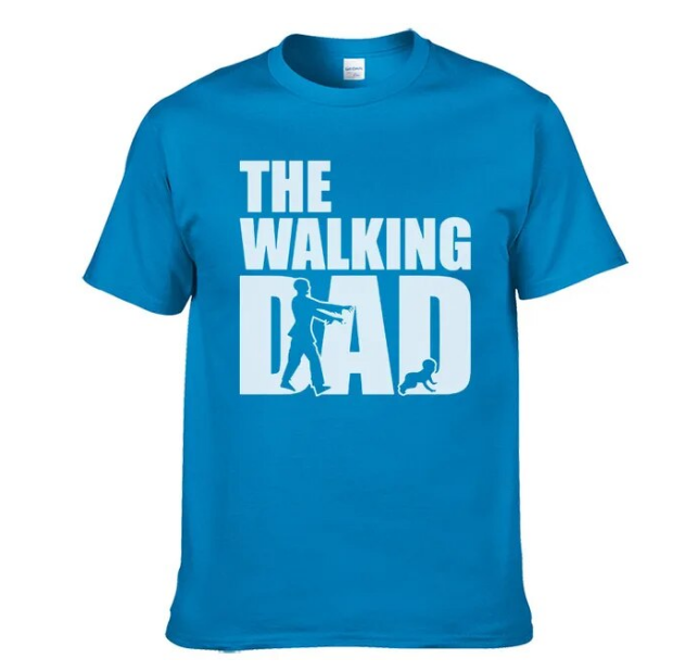 Tshirts Printed The Walking Dad Hip Hop Blouse Men - DUGO