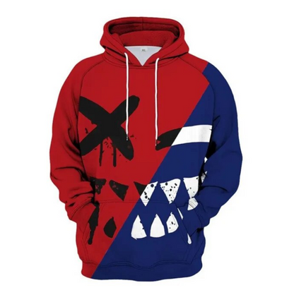 Men Fashion Casual Funny Pullover Hip Hop Hoodie XOXO